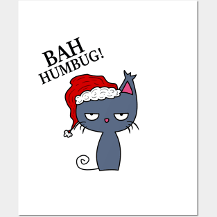 "Bah Humbug" Cat Posters and Art